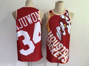 34 Olajuwon Rockets Mens Big Face HWC Jersey